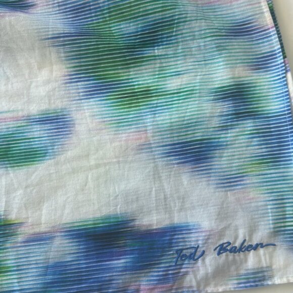 Ted Baker Rectangular  Cotton Beach Sarong Blue multi  72" x 52" NWT - Picture 8 of 9